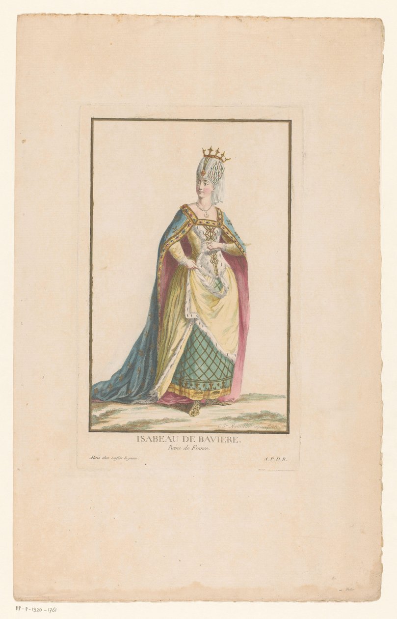 Portrait of Isabella of Bavaria, Queen of France by Clément Pierre Marillier