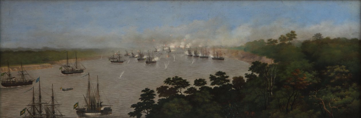 Attack of the Brazilian Squadron on the Curupaytí Batteries by Candido Lopez