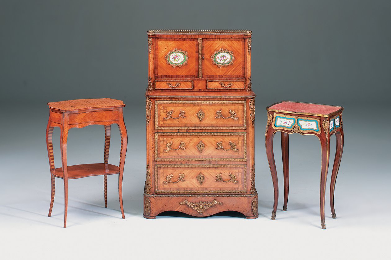 Victorian occasional table (left) by Collinson and Lock