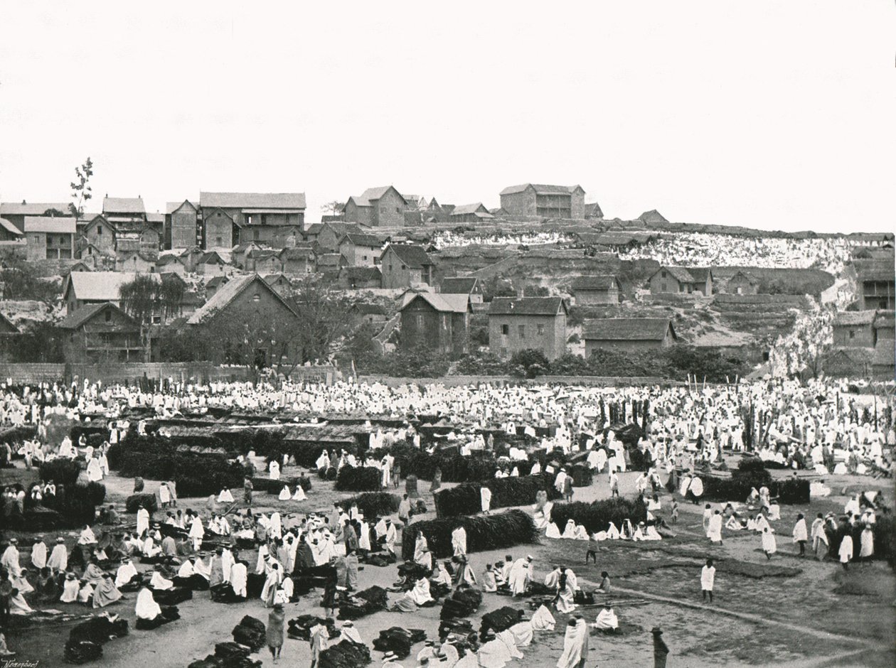 The Market Place, Antananarivo, Madagascar, 1895 by Colonel Stewart