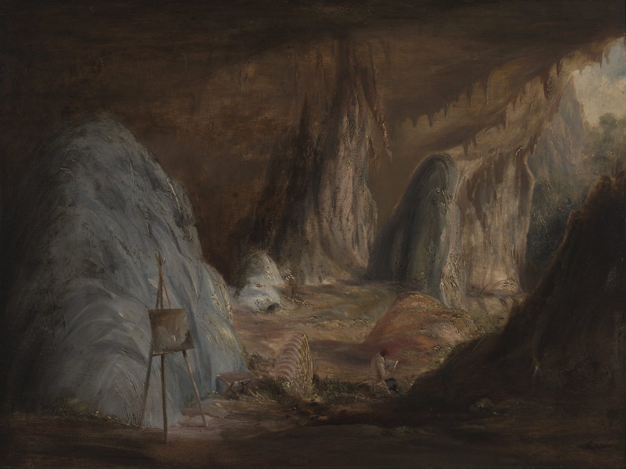 Stalagmites, Burragalong Cavern by Conrad Martens