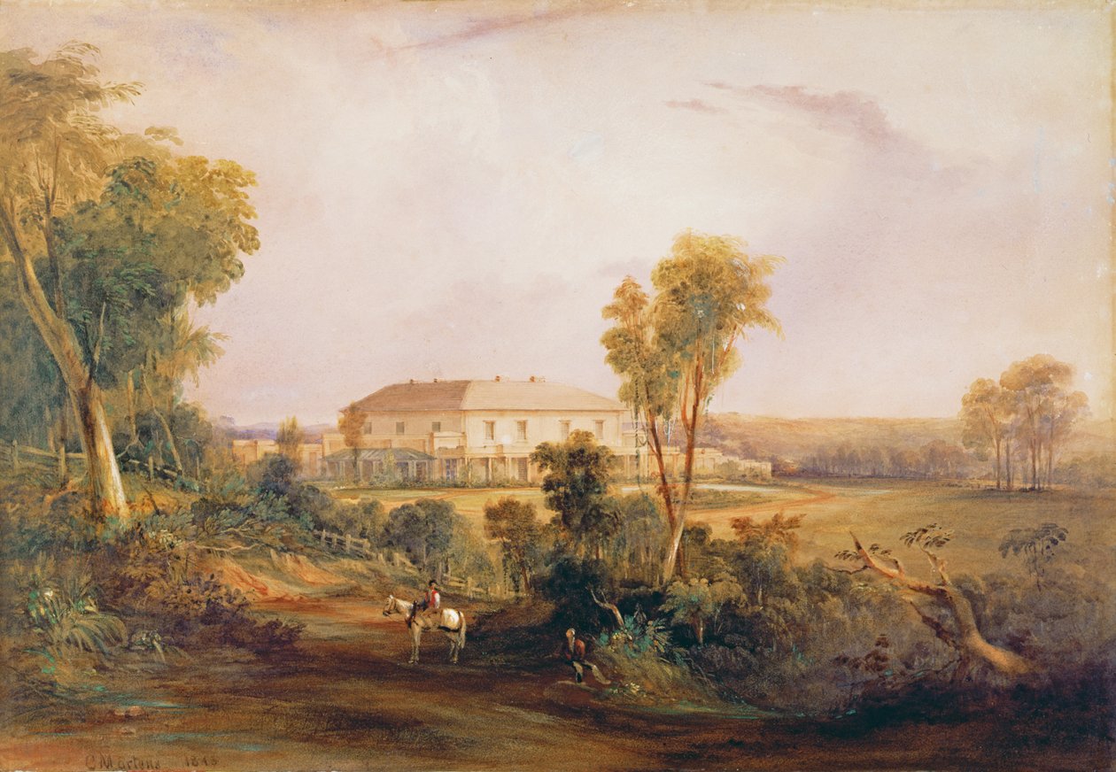 Camden Park House, Home of John MacArthur by Conrad Martens