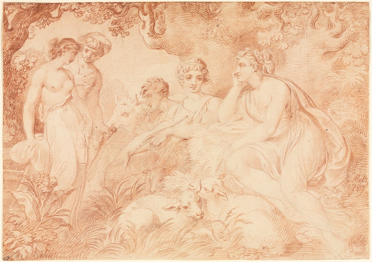 Shepherds and Shepherdesses by Conrad Martin Metz