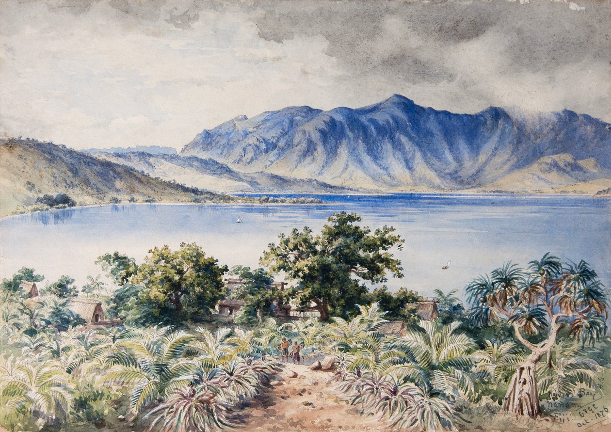 Naiviri Bay, Nananu, Fiji 1876 by Constance Frederica Gordon Cumming