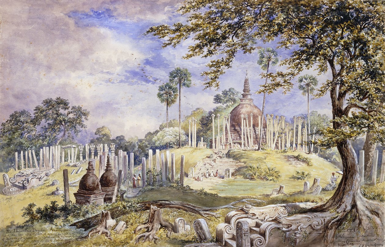 The Thuparama Dagoba at Anuradhapura, Sri Lanka by Constance Frederica Gordon Cumming