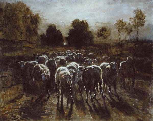 Flock of Sheep, or The Return of the Flock by Constant Emile Troyon