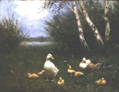 Ducks with Ducklings by Constant Artz