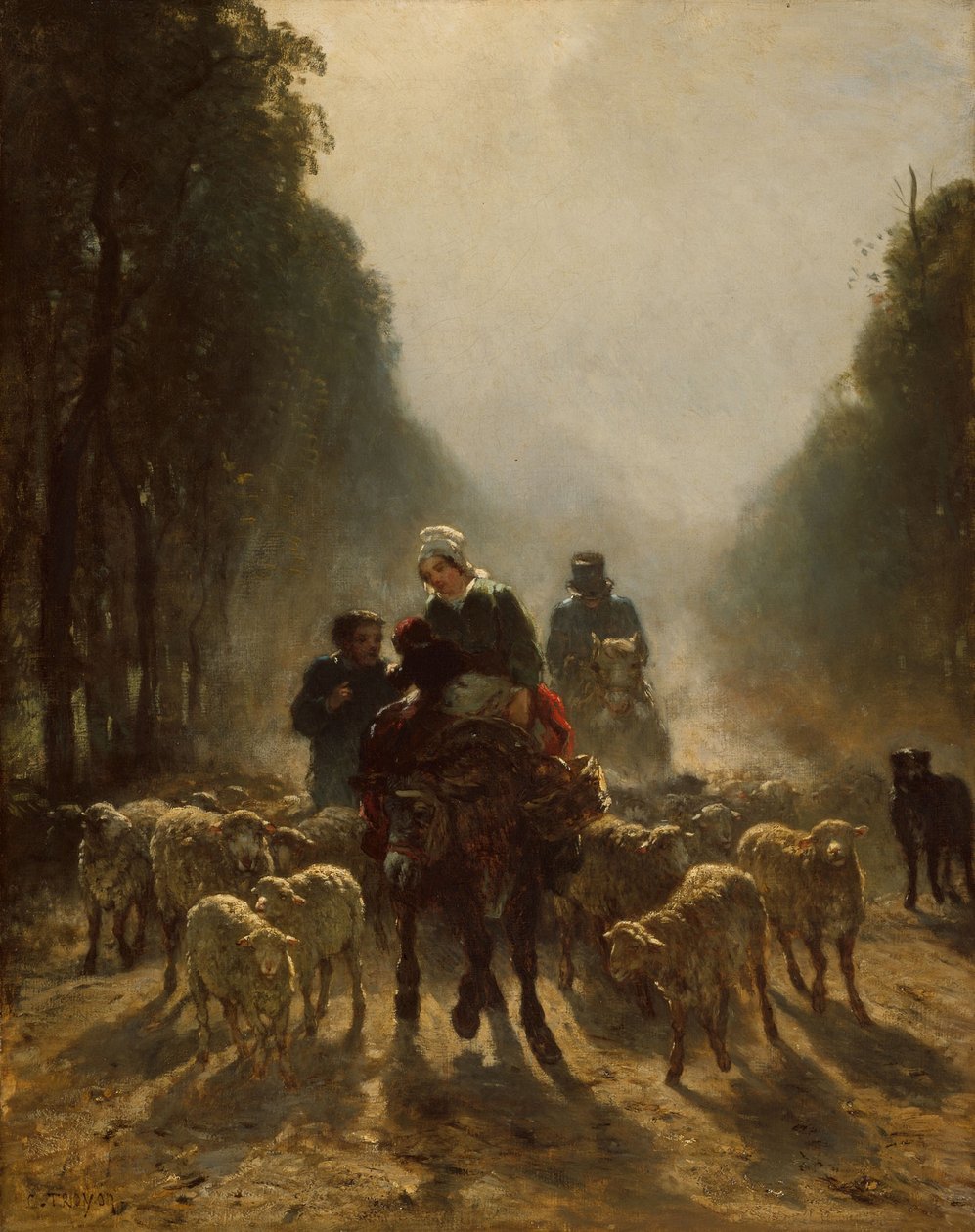 The Road to Market by Constant Emile Troyon
