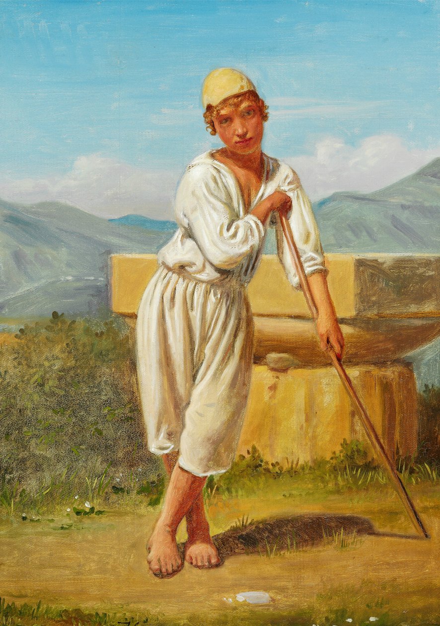 A Shepherd Boy from Paestum by Constantin Hansen