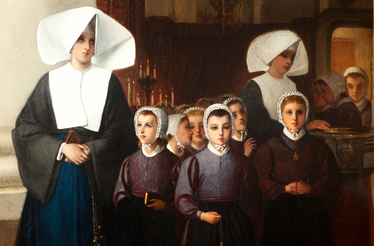 The Orphans (detail) by Constantin Emile Meunier