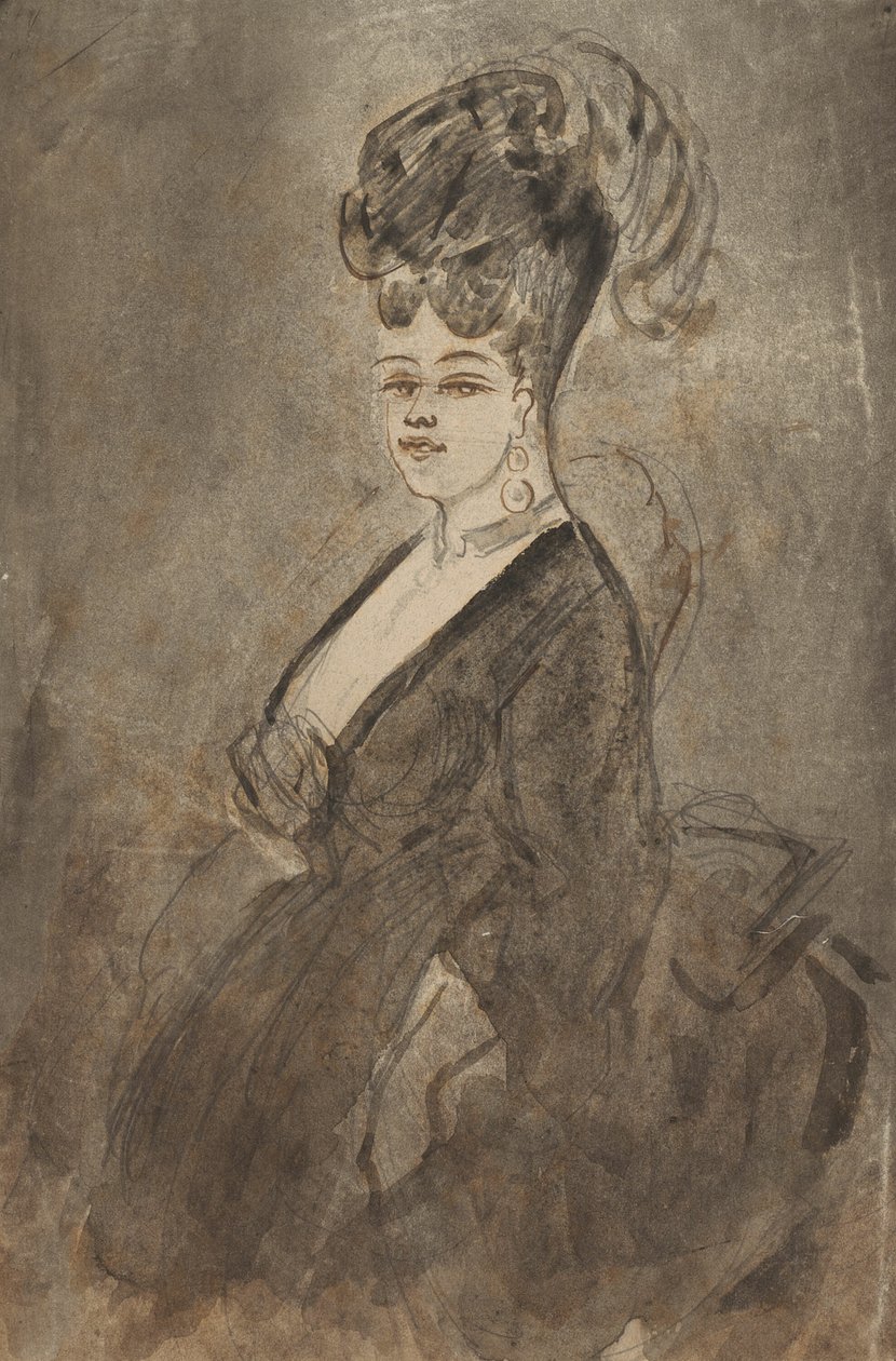 Three-Quarter Length Portrait of a Woman by Constantin Guys