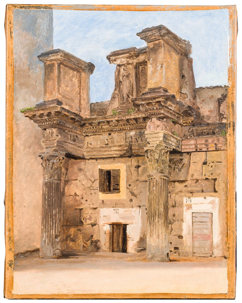 A Section of the Wall at Forum of Nerva in Rome by Constantin Hansen