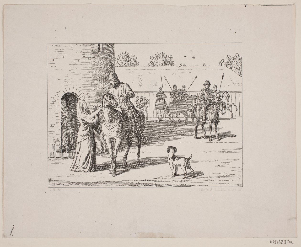 Illustration for Svend Grundtvig, "Marsk Stig: Danish Folk Song from the 13th Century", 1861 by Constantin Hansen