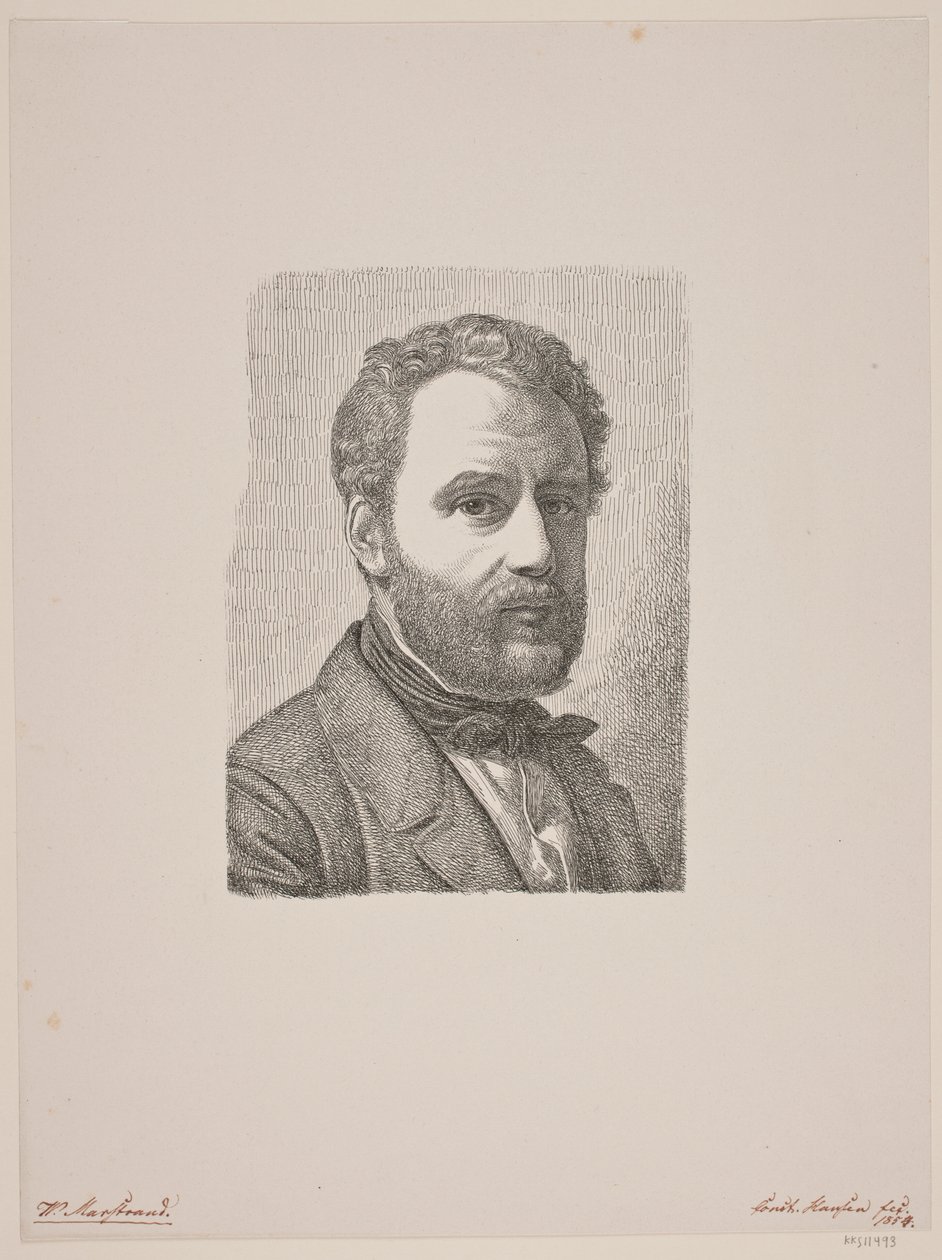 Portrait of Wilhelm Marstrand by Constantin Hansen