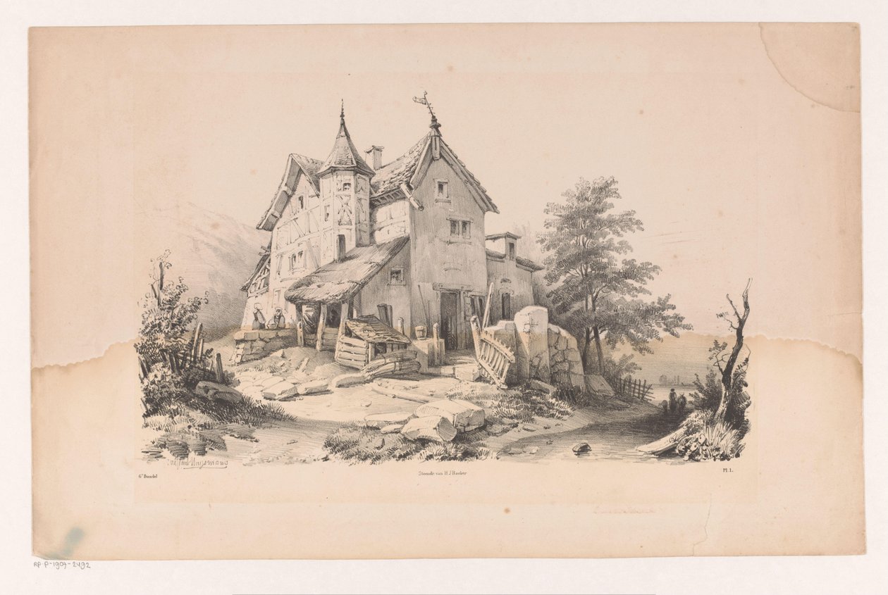 Old House in Landscape (The Landscape) by Constantinus Cornelis Huysmans