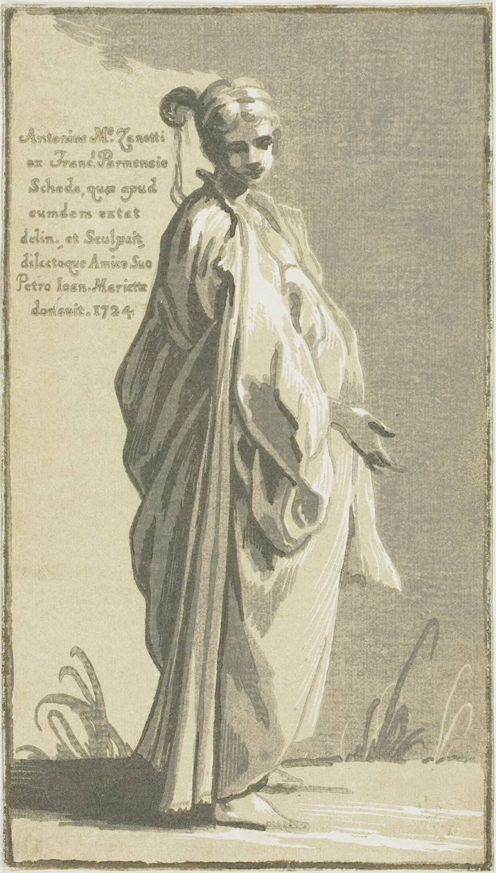 Young Woman Standing, Turned to the Right by Conte Antonio Maria Zanetti the Elder