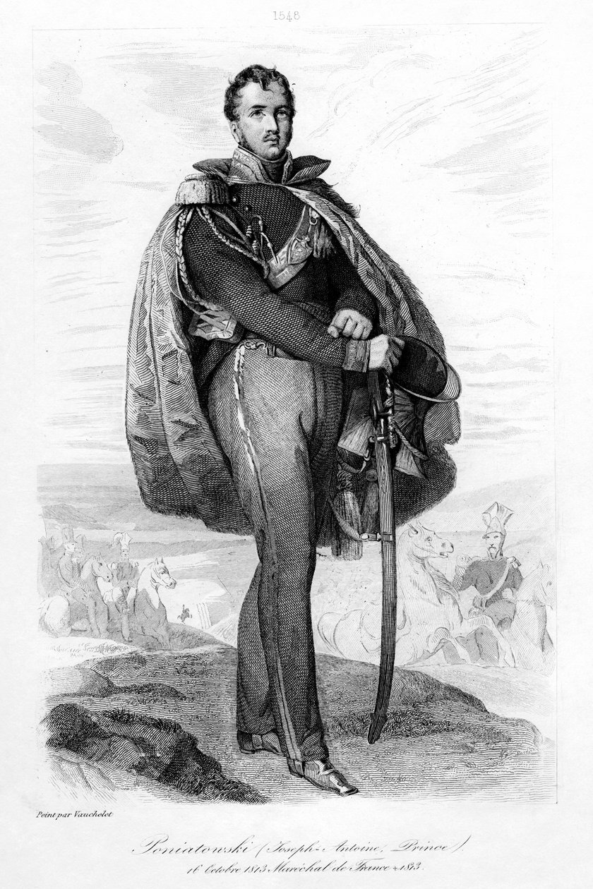 Joseph Antoni Poniatowski 1763-1813, Polish prince and Marshal of France, 1839 by Contenau