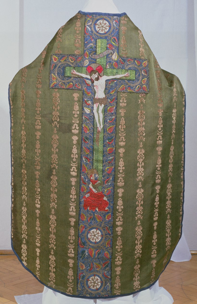 Green Chasuble with Mary Magdalene at the foot of the Cross, 1482 by Convent Workshop of St. Bridget