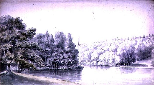 The Chinese Bridge, Stourhead by Copplestone Warre Bamfylde