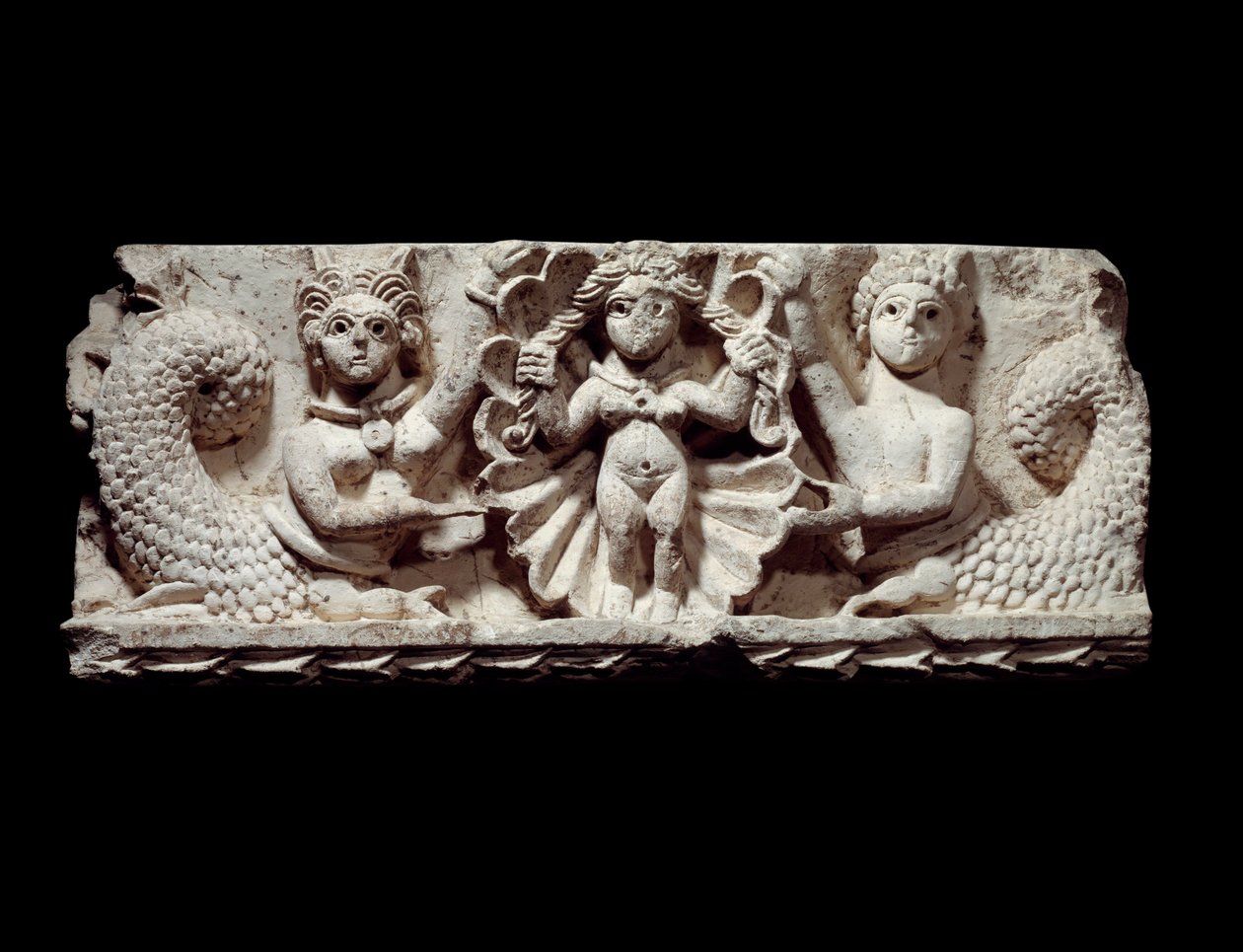 The birth of Venus (Aphrodite) (Limestone relief, 5th century AD) by Coptic