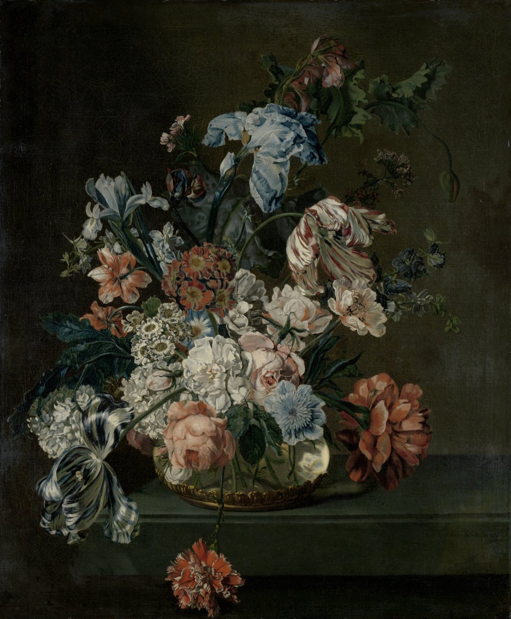Still Life with Flowers by Cornelia van der Mijn (signed by artist)