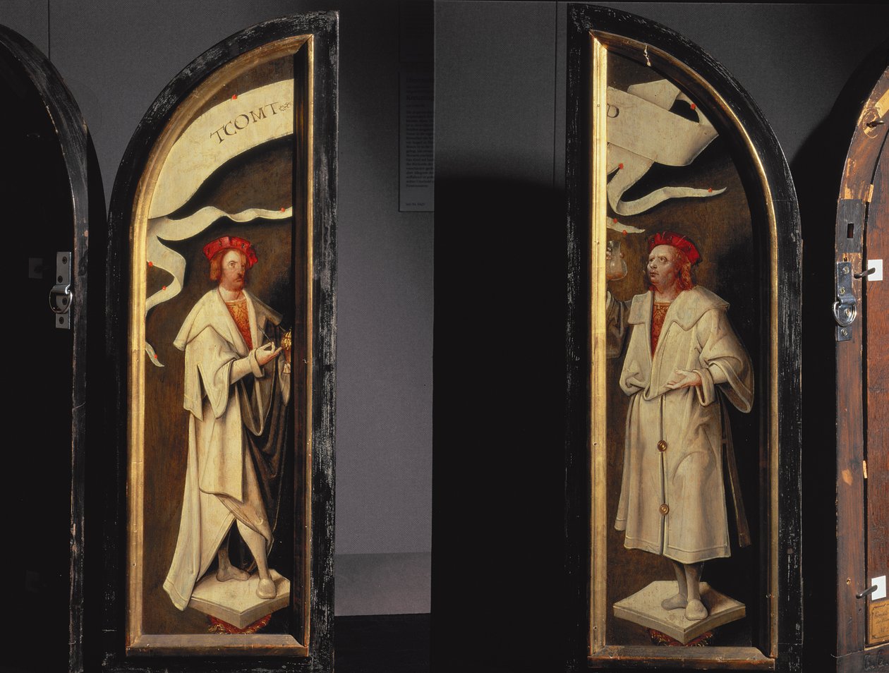 The Cleansing of Naaman Triptych: Side Panels Depicting the Martyrs Cosmas and Damian, Protectors Against Sickness, 1520 by Cornelis Engebrechtsz