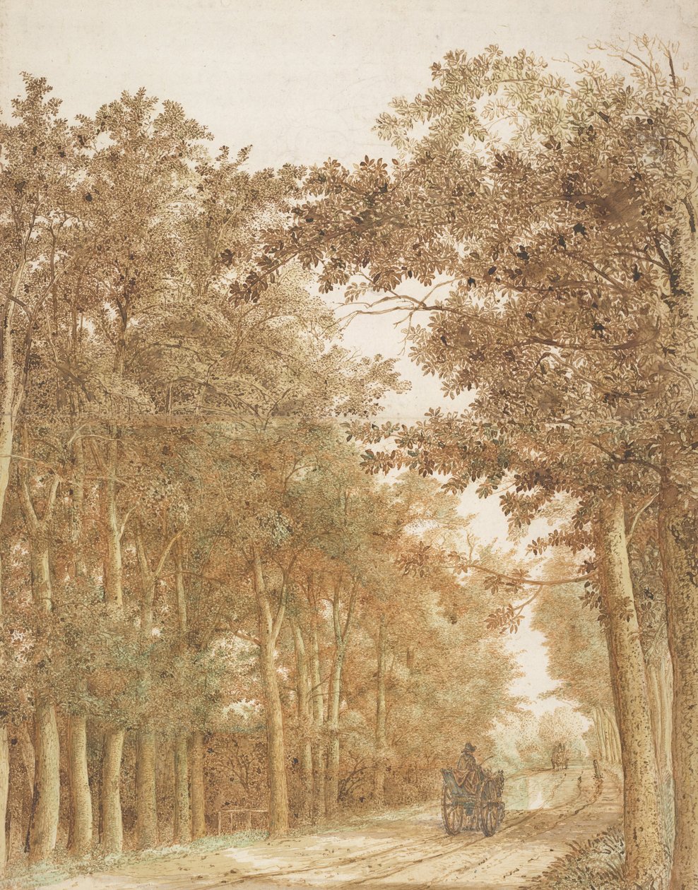 Forest Road with Two Horse-Drawn Carts, c. 1638-1642 by Hendrick Cornelisz. Vroom