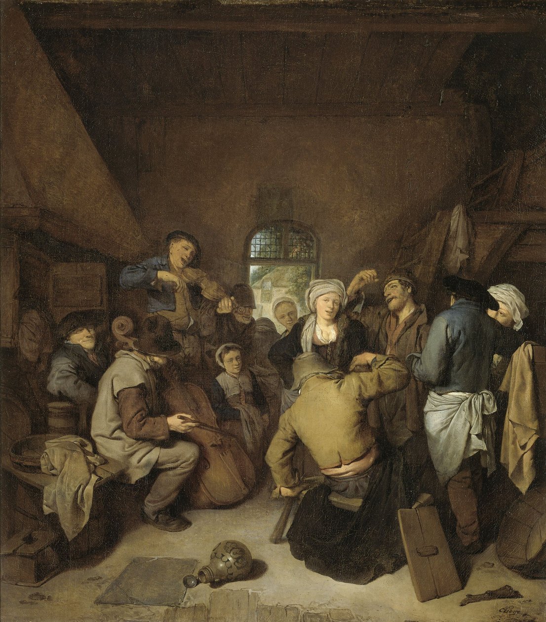 Peasants Making Music and Dancing by Cornelis Bega