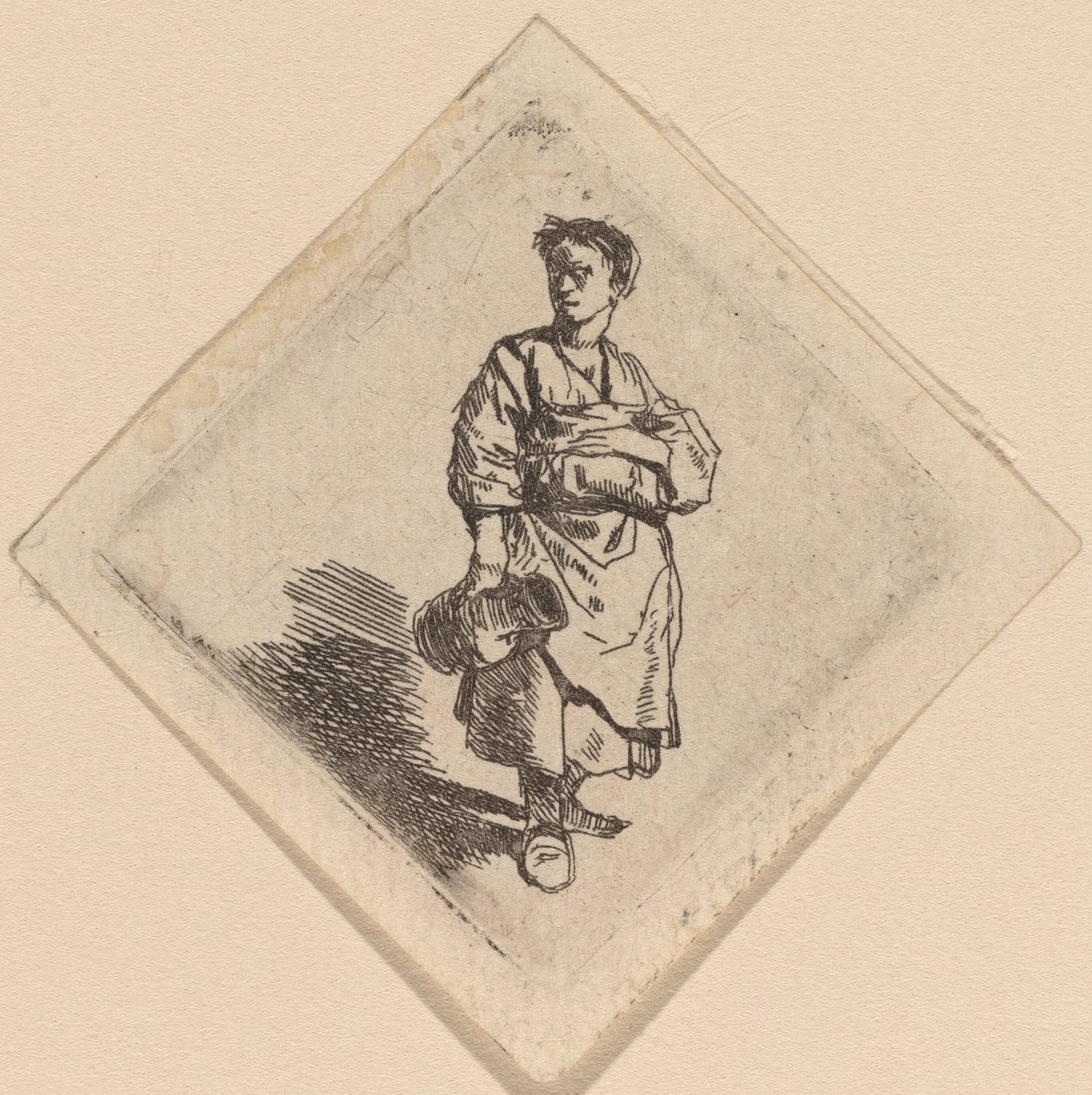 The Woman with the Jug, Standing by Cornelis Pietersz Bega