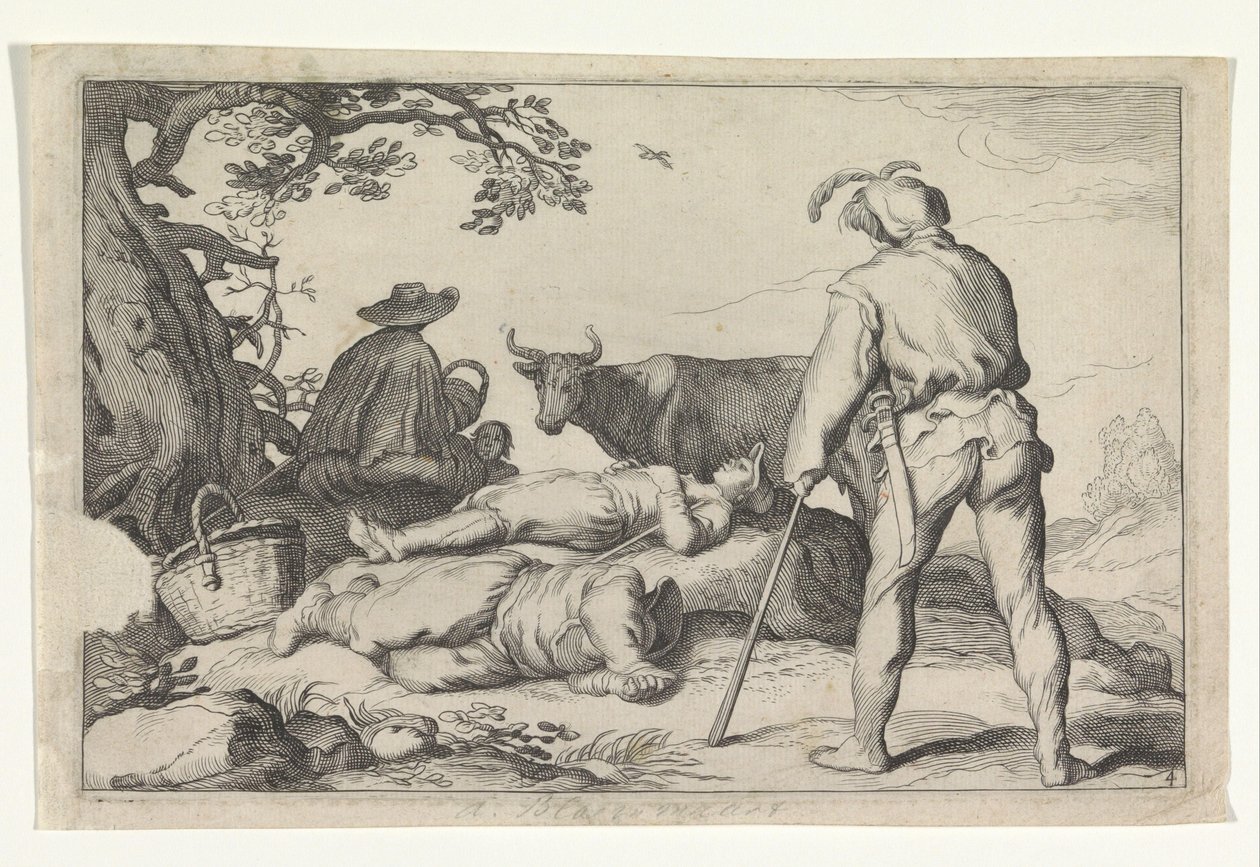 Cattle Herders by Cornelis Bloemaert (II) (possibly)