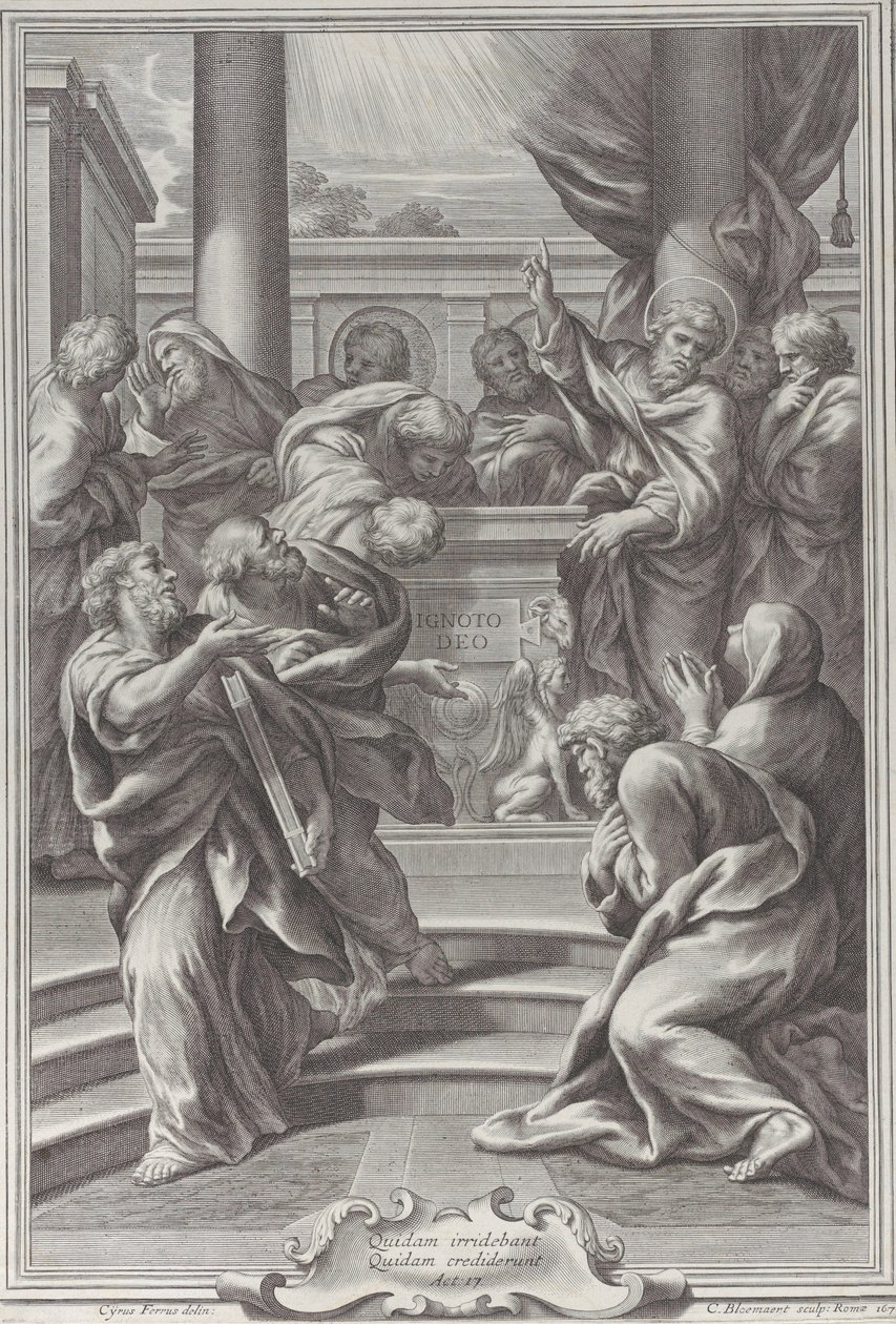 Saint Paul Preaching in Athens by Cornelis Bloemaert