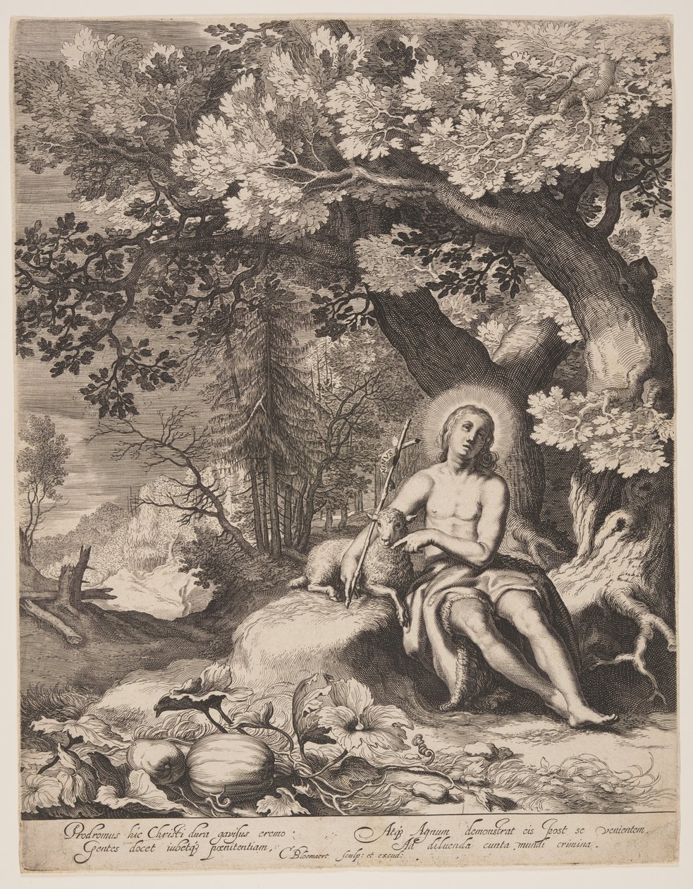 St John the Baptist in a Landscape by Cornelis Bloemaert
