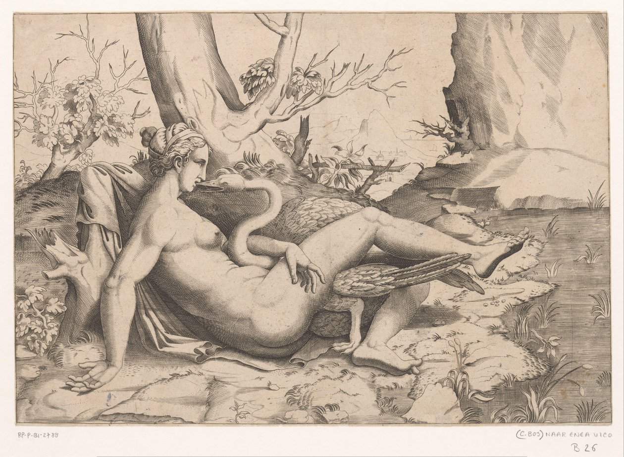 Leda and the Swan by Cornelis Bos (possibly)