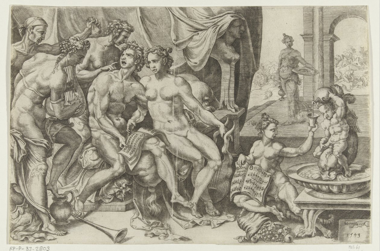 The Prodigal Son Squanders His Money by Cornelis Bos