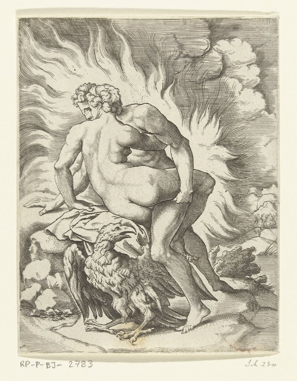 Jupiter and Aegina by Cornelis Bos