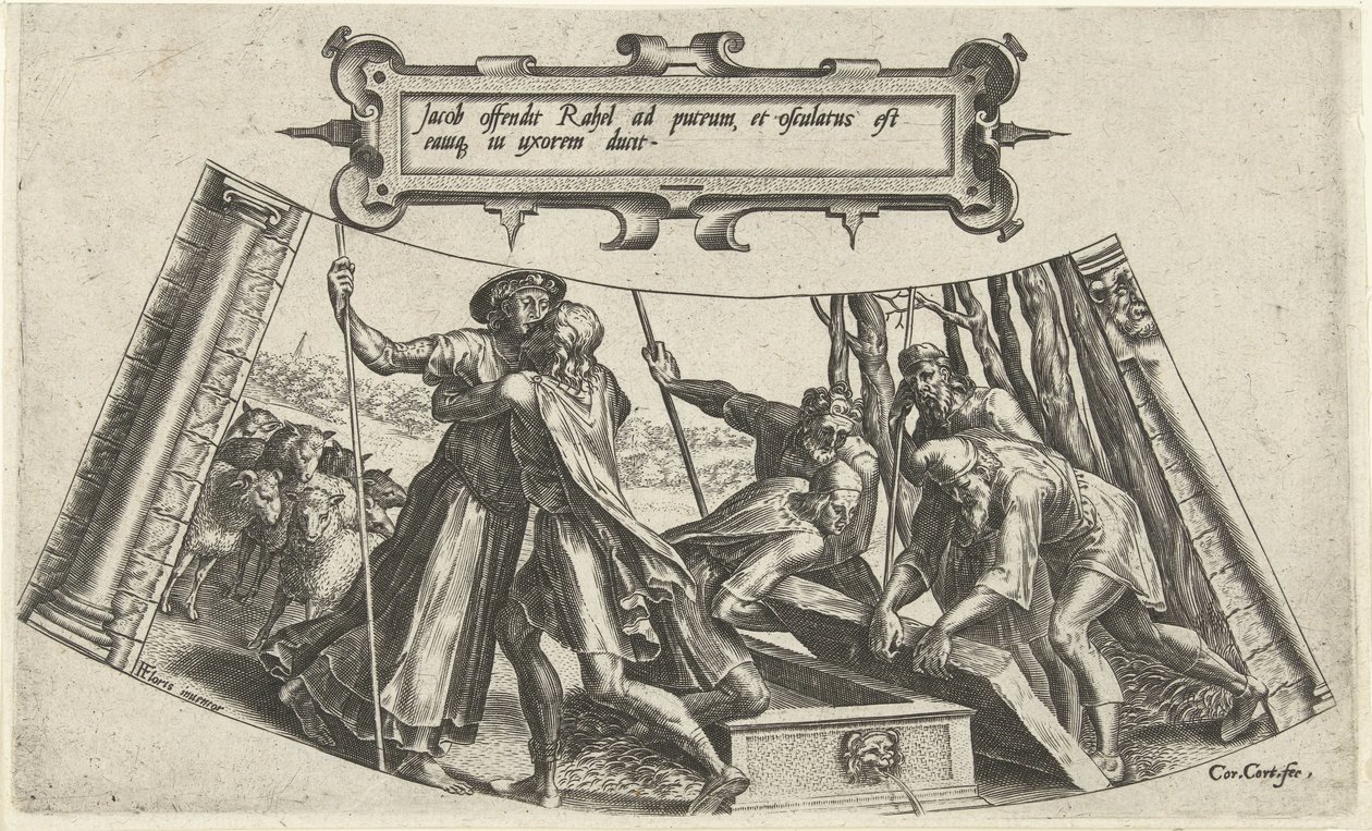 The Meeting of Jacob and Rachel at the Well by Cornelis Cort