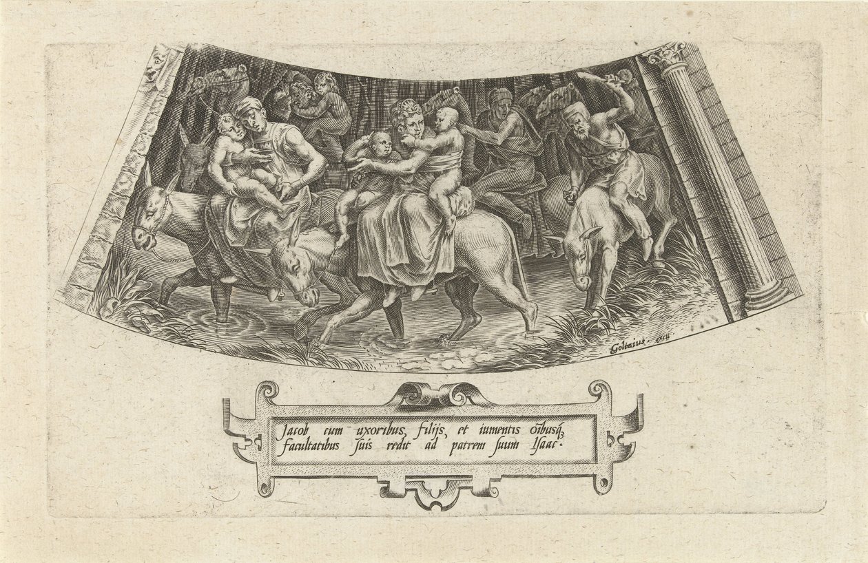 The Return of Jacob to Canaan (The History of Jacob) by Cornelis Cort