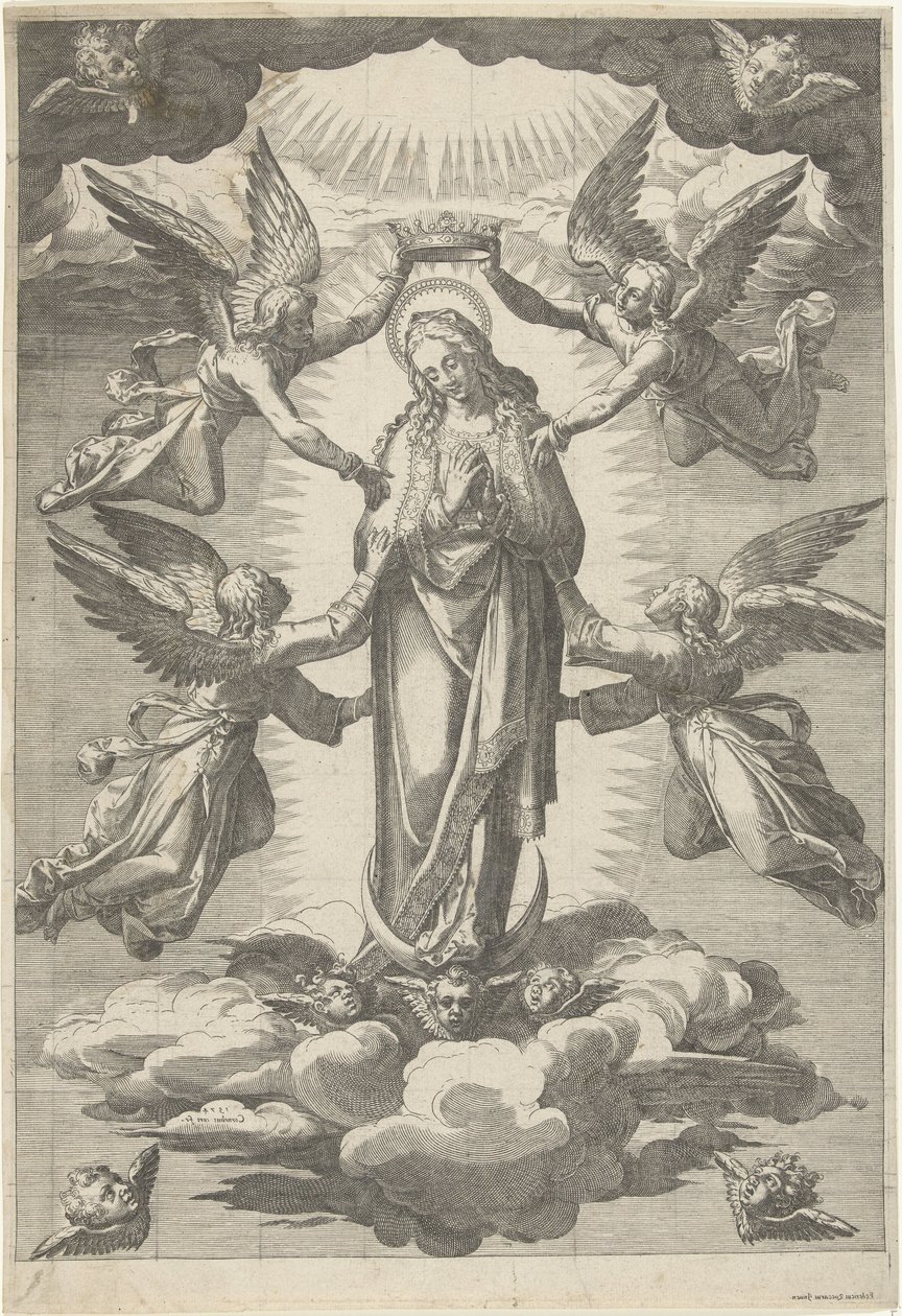 Ascension and Coronation of Mary by Cornelis Cort
