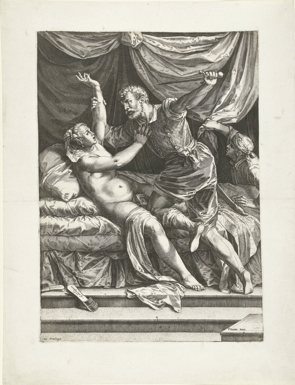 Lucretia and Sextus by Cornelis Cort