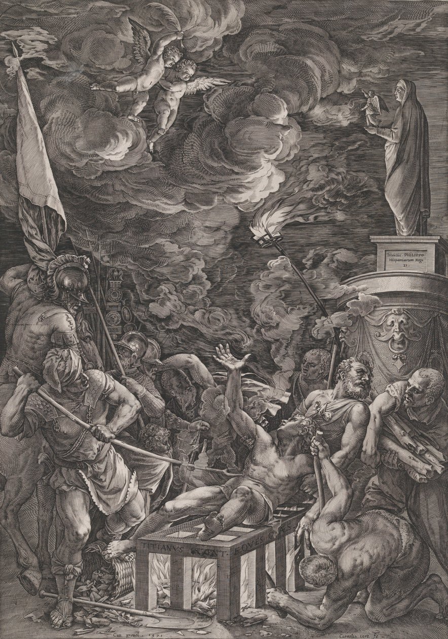 Martyrdom of St. Lawrence by Cornelis Cort