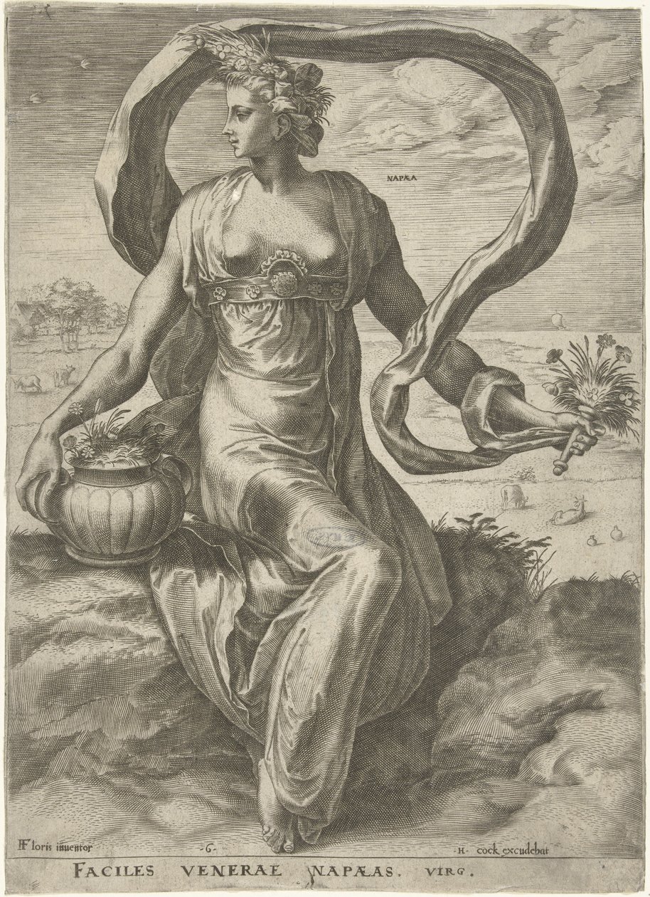 Napaea (Goddesses and Nymphs) (series title) by Cornelis Cort