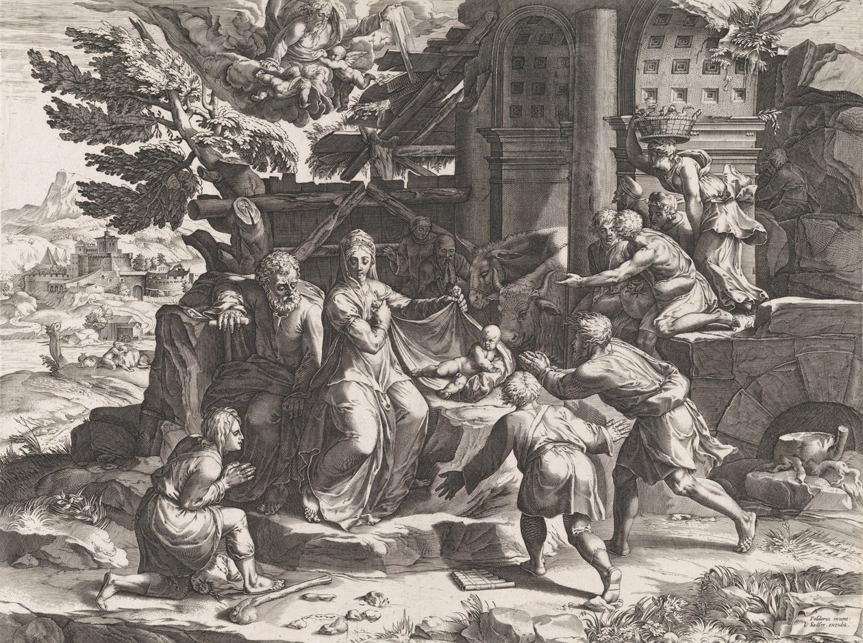 The Adoration of the Shepherds by Cornelis Cort