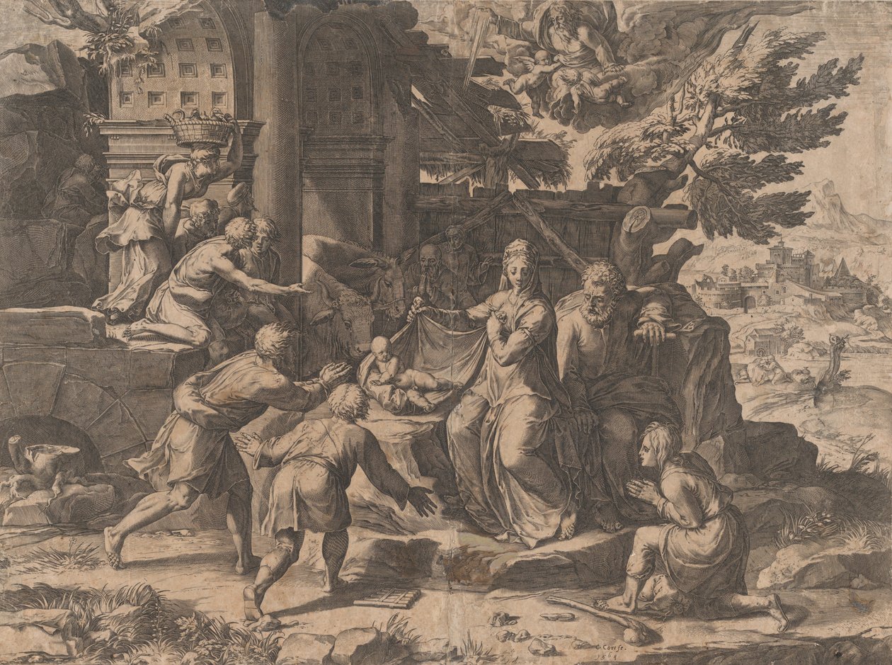 The Adoration of the Shepherds by Cornelis Cort