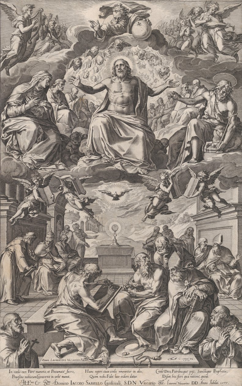 The Dispute of the Church Fathers over the Holy Sacrament, 1575 by Cornelis Cort