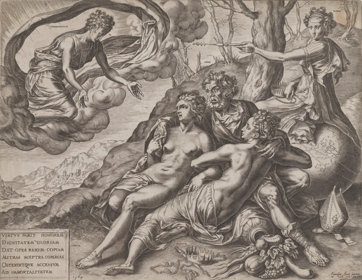 The Immortal Rewards of Virtue, 1564 by Cornelis Cort