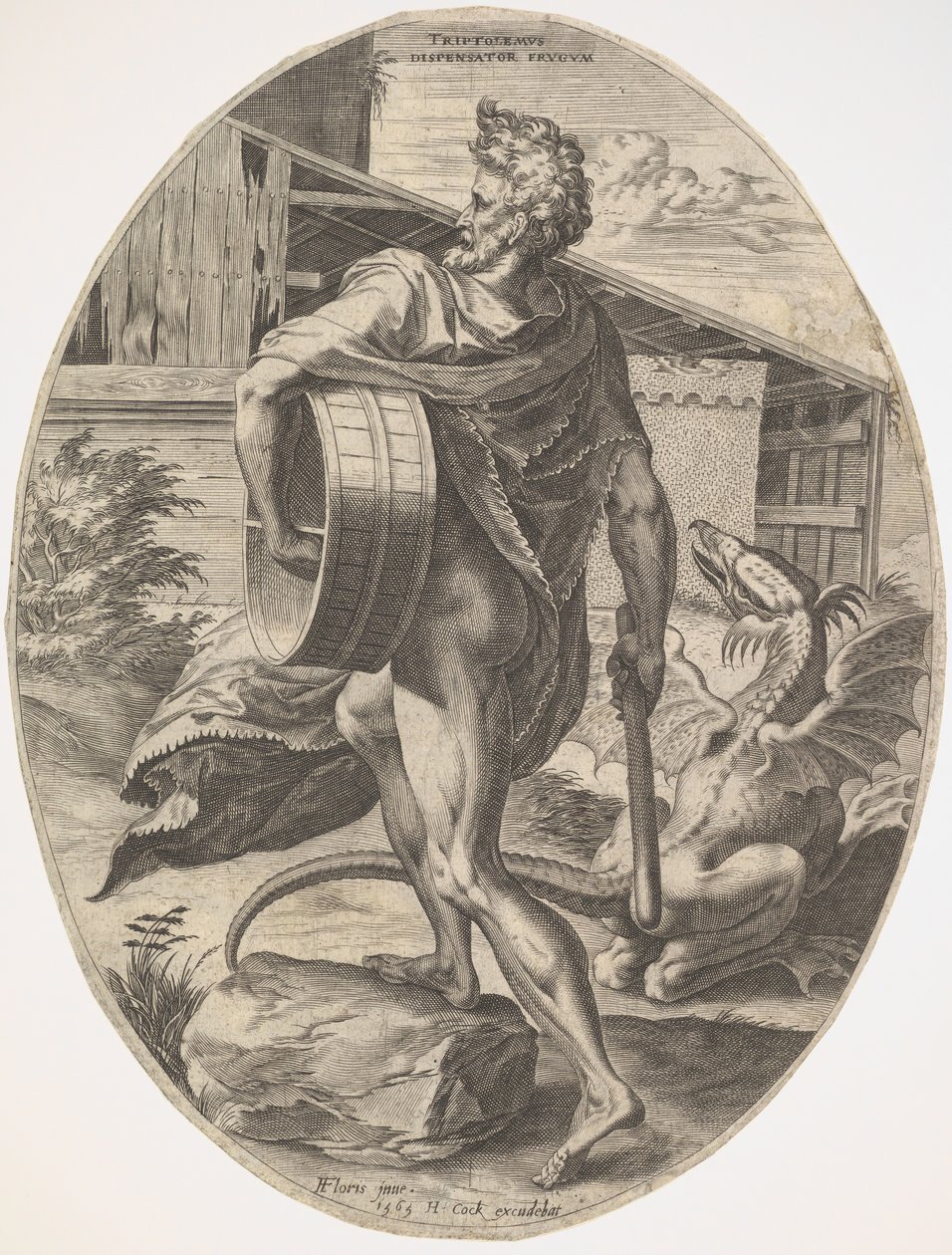 Triptolemus from The Rural Gods by Cornelis Cort