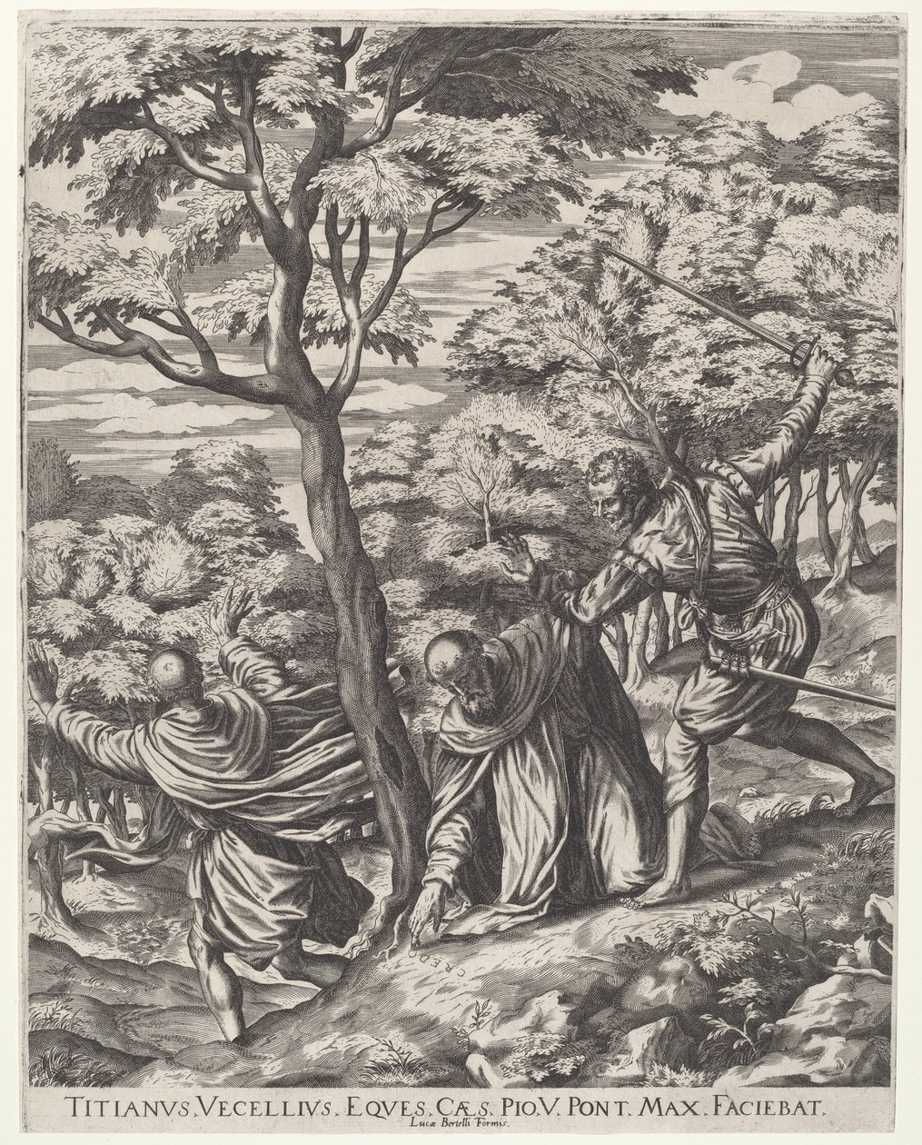 The Assassination of Saint Peter Martyr by Cornelis Cort, after Titian