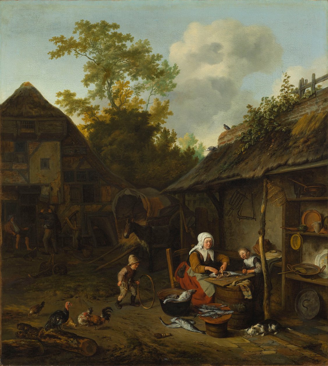 Fish Scraping by Cornelis Dusart