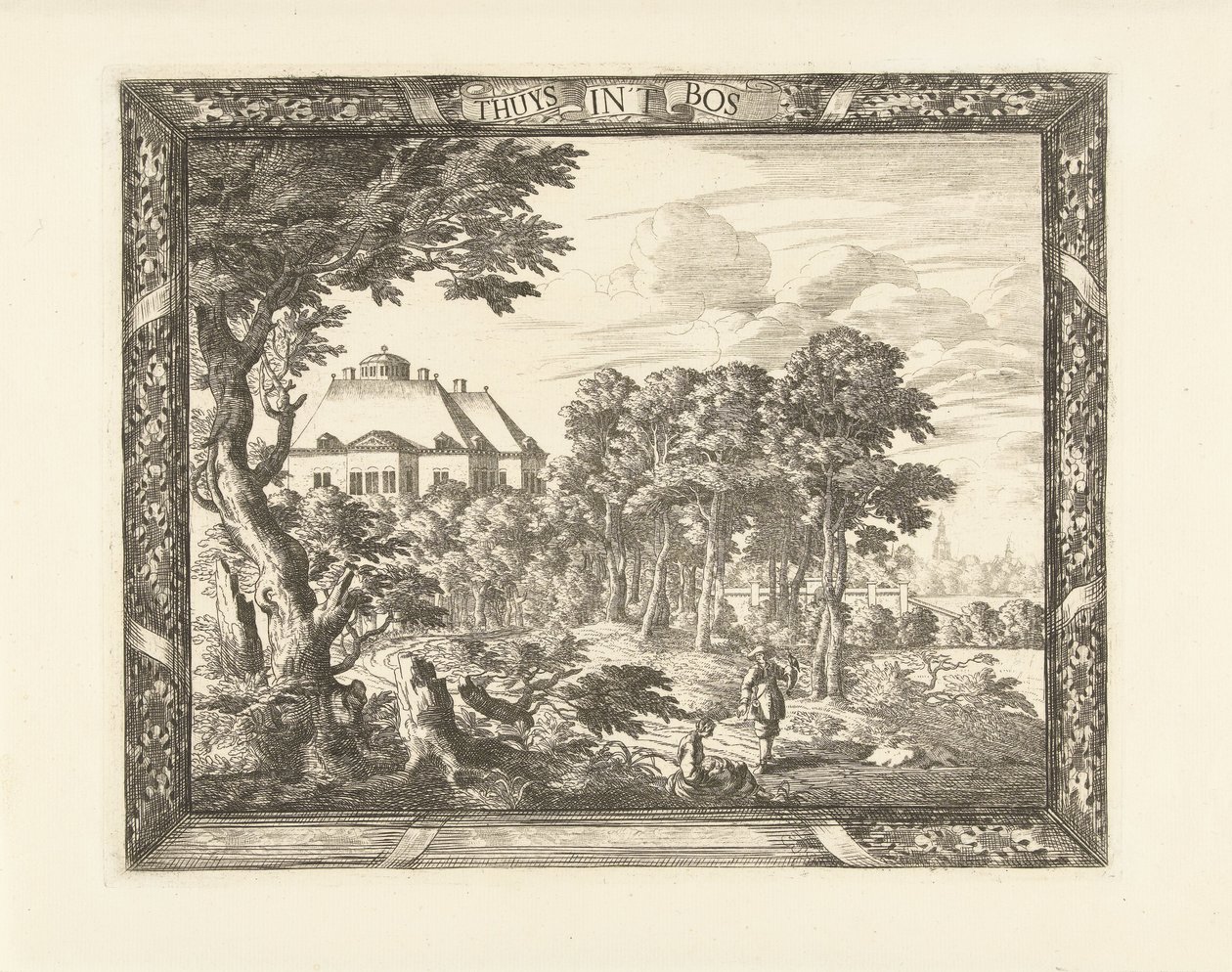 View of Huis ten Bosch (title on object: The House in the Woods) by Cornelis Elandts