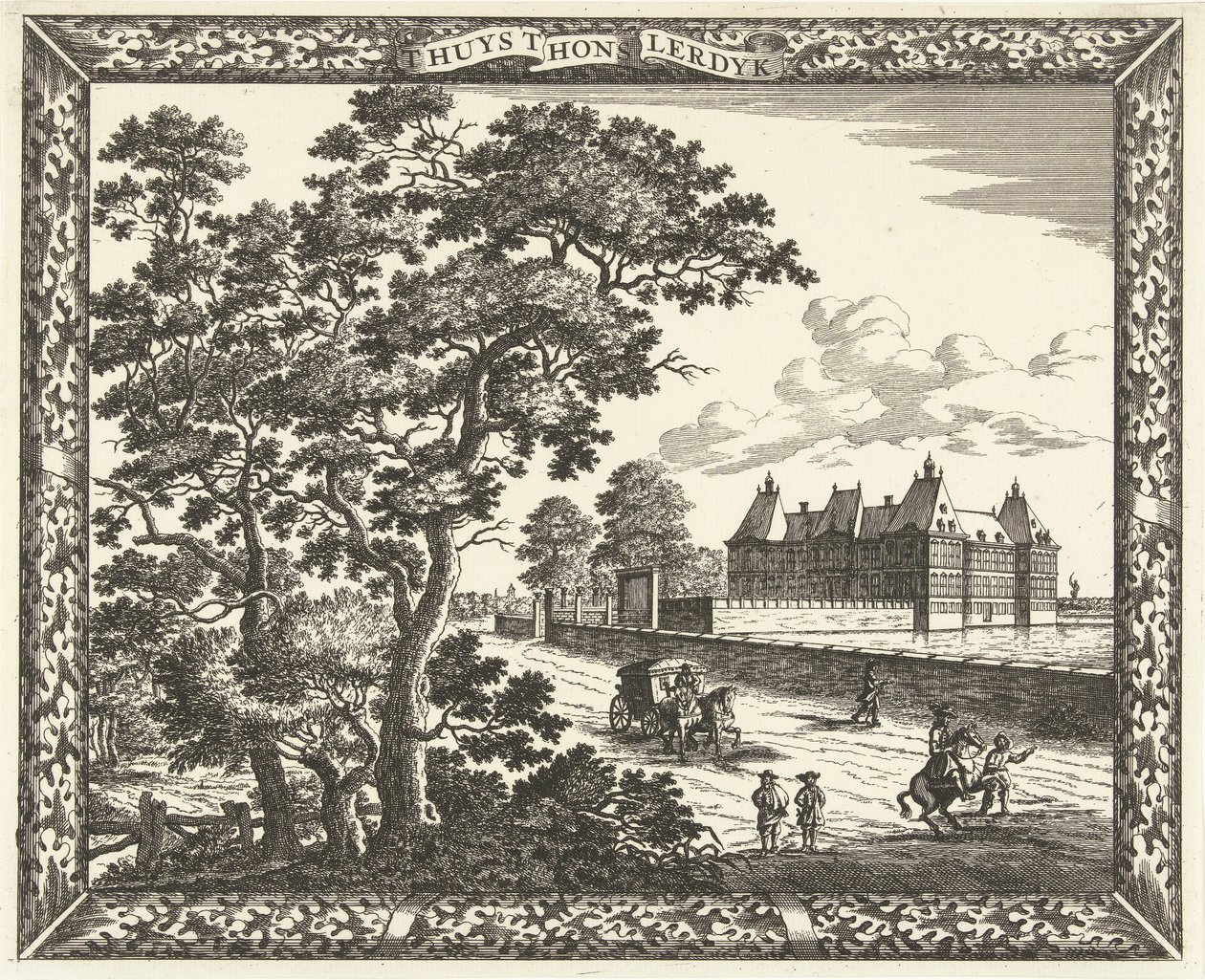 View of Honselaarsdijk Palace by Cornelis Elandts